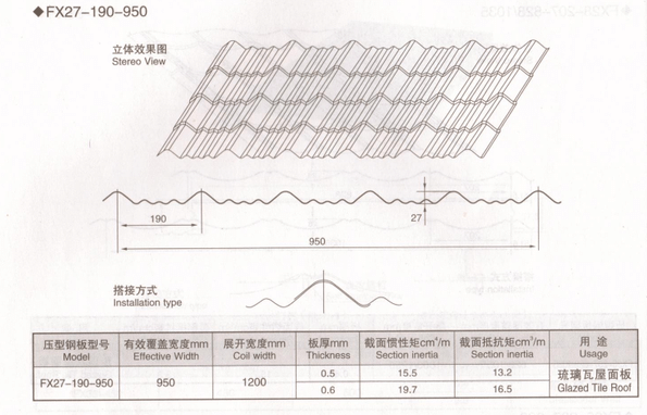 Glazed tile roofing sheet machine Glazed tile roofing sheet machine