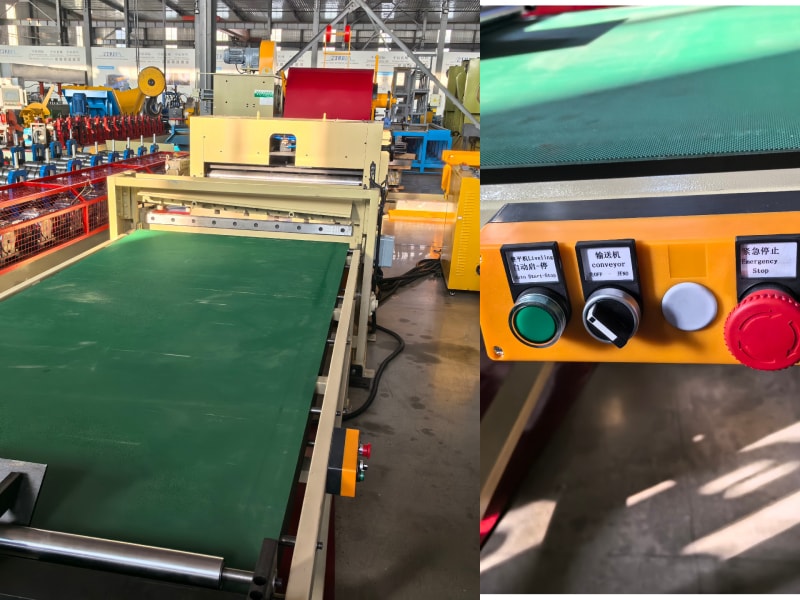 conveyor of the cut to length machine