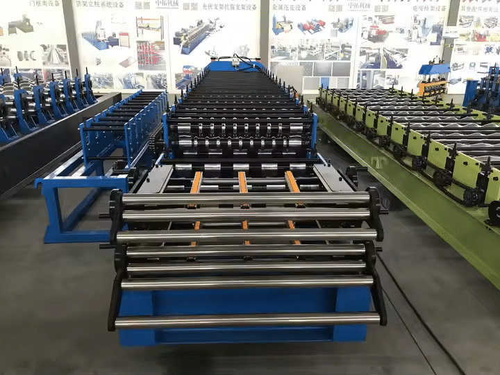 Double layer roofing sheet machine