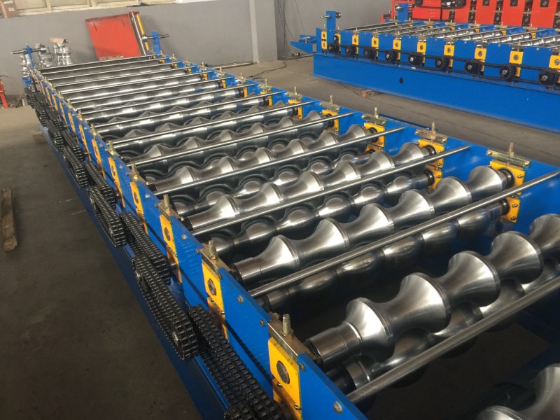 Glazed tile roofing sheet machine