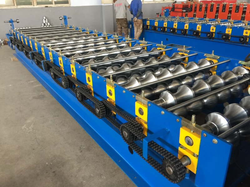 Glazed tile roofing sheet machine