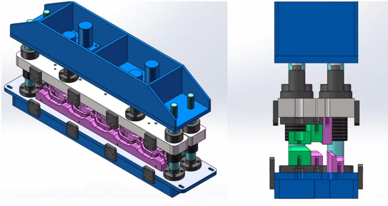 cutting device of the glazed tile roofing sheet machine
