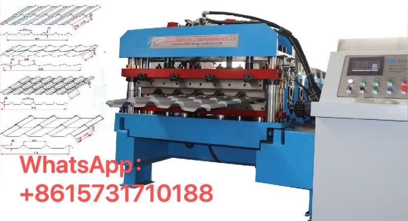High Speed Glazed Tile Roof Machine with Gearbox Transmission
