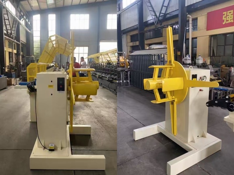 hydraulic decoiler of the  solar panel bracket machine