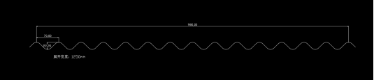 drawing profile of the Corrugated roofing sheet