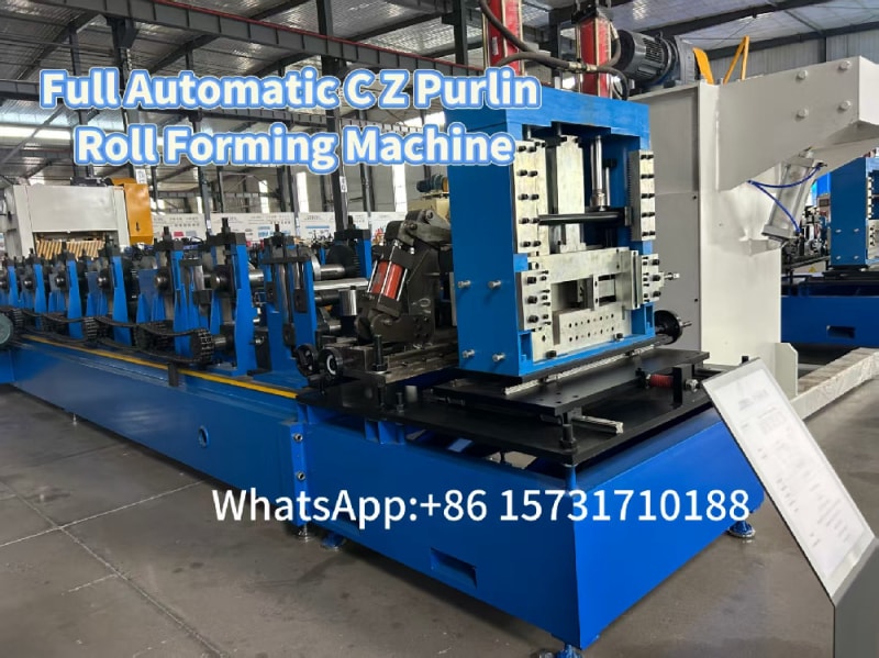 Full Automatic C Z Purlin Roll Forming Machine, High Quality - Fast Forming for Construction Use