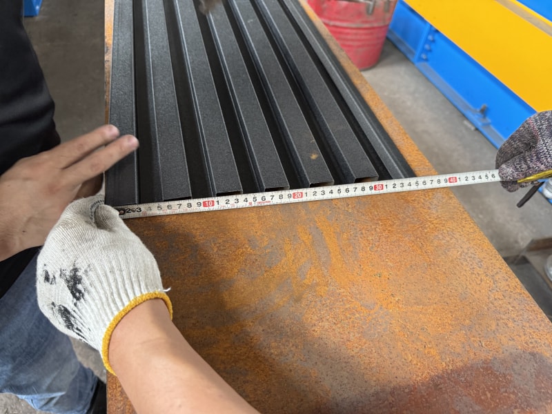 finished product of the Metal Wall Panel Cladding Rolling Forming Machine